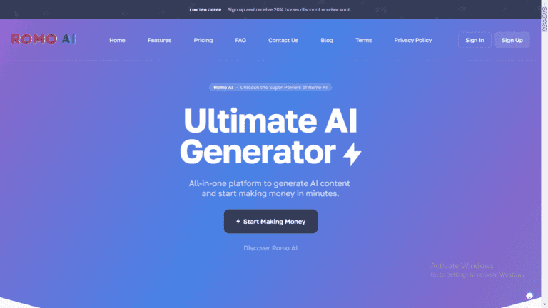 Romo AI: The Ultimate AI Assistant for Generating Marketable Content