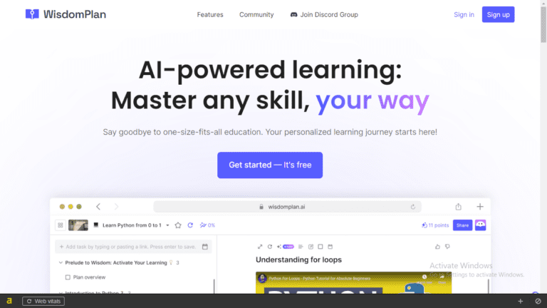 WisdomPlan: Free AI Learning Companion for ALL Students