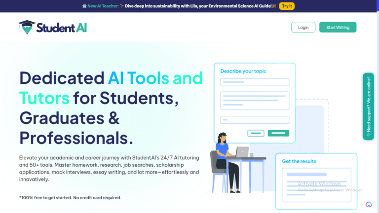 Student AI: Free Virtual Tutors for Students & Professionals