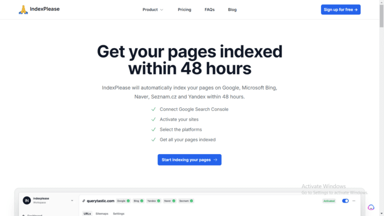 IndexPlease: Free AI Tools for Indexing Pages Within 48 Hours